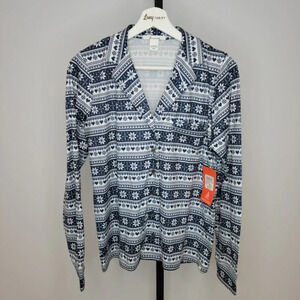 Ripzone Jersey Pajama Button  Down Top